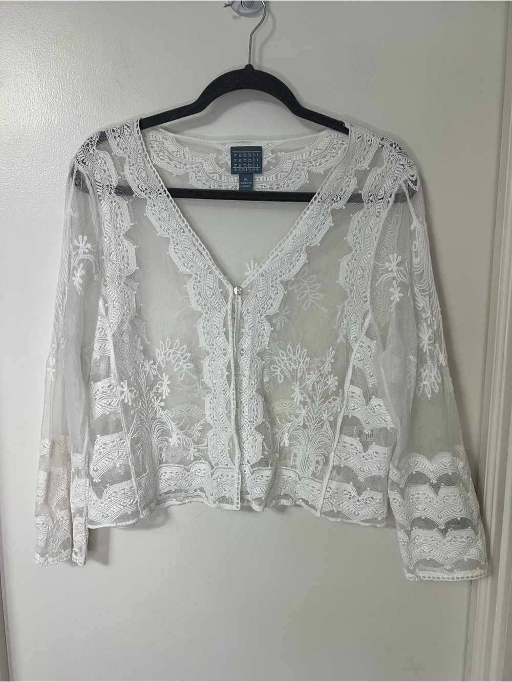 Elegant White Lace Sheer Bolero Jacket Shall Boho Bohemian Lace Cardigan Girly